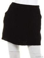 アラン編タイトミニスカート/BK
