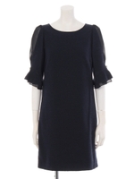 ベルスリーブサックワンピース(ネイビー)/ネイビー