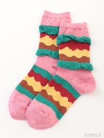 BURGER SOCKS/PINK