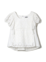 SCALLOP LACE TOP/ホワイト