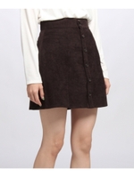 スエード調トラペラーズスカート/ブラウン(042)