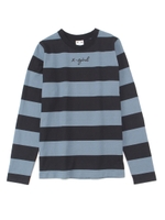 BIG STRIPED L/S TEE/パープル