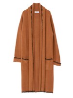 【dazzlin】ブランケットステッチカーディガン/キャメル