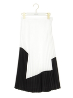 【emmi atelier】デザインプリ―ツスカート/OWHTxBLK