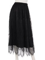 【mystic】レーススカート/ブラック