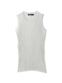 コンパクトリブニットタンクトップ/ライトグレー(011)