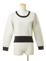 ドットガラプルオーバー/ベージュ