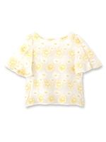 フラワーメッシュジャガードシャツ/ライトベージュ(051)