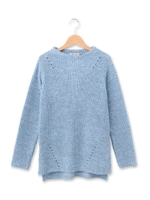 前後差ボートネックニット/オフホワイト(003)