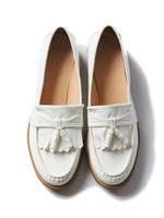 エナメルローファー/ホワイト