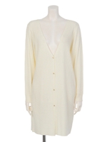 シンプルロングカーデ/ベージュ