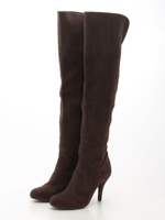 スエードシンプルニーハイブーツ/BEIGE