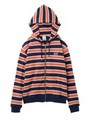 TRI-COLOR STRIPE SWEAT HOODIE/ネイビー
