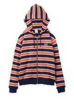 TRI-COLOR STRIPE SWEAT HOODIE/ネイビー