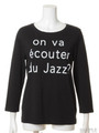 [Salon de Balcony]LETTERD T-SHIRT/BLK