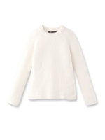 コットンプルオーバニット/ホワイト(001)