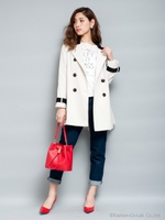 バックボリュームコート[リプライン]/ベージュ