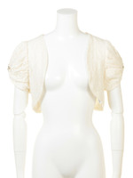 袖ねじれ総レースボレロ/ピンク