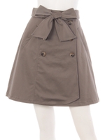 Aライントレンチスカート（追加生産)/カーキ