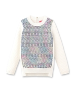 Coohem 切り替えデザインクルーネックニット/ホワイト(901)