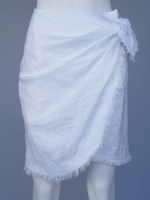 FLAT LINEN SKIRT/ホワイト