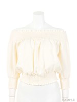 オフショルトップス/WHITE