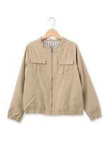 ◆ビジュー付きブルゾンジャケット/ネイビー(093)