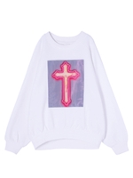 3Dクロススウェット/ホワイト