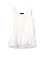 [L]シフォンフリルタンクトップ/オフホワイト(003)