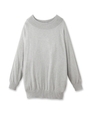 [S]リブネックラグランニットプルオーバー/ライトグレー(911)