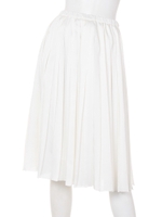 シルックハンマーサテンプリーツスカート/ネイビー