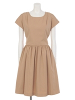 タフタリボン付ワンピース/ライトグレー