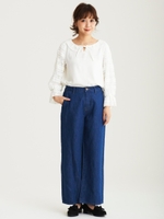 デニムワイドパンツ/ネイビー