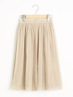 ミモレ丈プリーツスカート/ネイビー