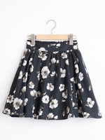 J起毛花柄スカパン/ネイビー柄