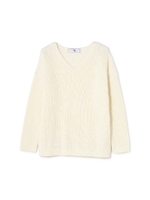 Vネックコットンアゼニット/ピンク(090)