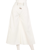 サマーコーデュロイガウチョパンツ/ホワイト