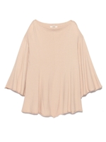 シンプルポンチョニットワンピース/WHT