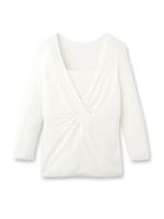 タックデザインニット/オレンジ(067)