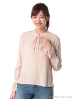 レースアッププルオーバー/ベージュ