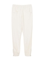 【O】裾ZIPルーズジョギPT/WHITE