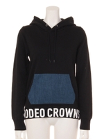 RC ロゴ ラウンド リブ パーカー/BLK