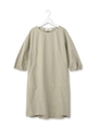 コットンギャザースリーブワンピース/ネイビー(093)