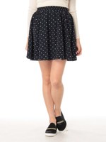 スキスカ ドットミニスカート/Navy