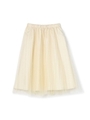 プリーツチュールスカート/ベージュ(040)
