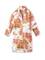 ミルフィーユプリントチュニックワンピース/オレンジ(167)