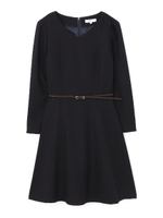 リネンライクブッチャーワンピース/ネイビー(120)