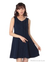 レトロキュートスカラップワンピース/ラベンダー