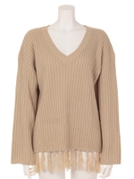 ヘムフリンジニットPO/BEIGE