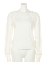 3DレースVネックプルオーバー/オフ